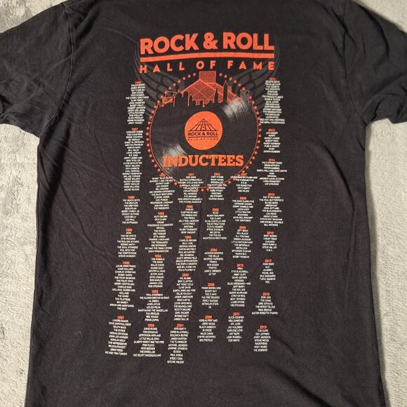 Rock & Roll Hall Of Fame T-Shirt Black Cotton Double-Sided Size Small Cotton - Picture 5 of 7